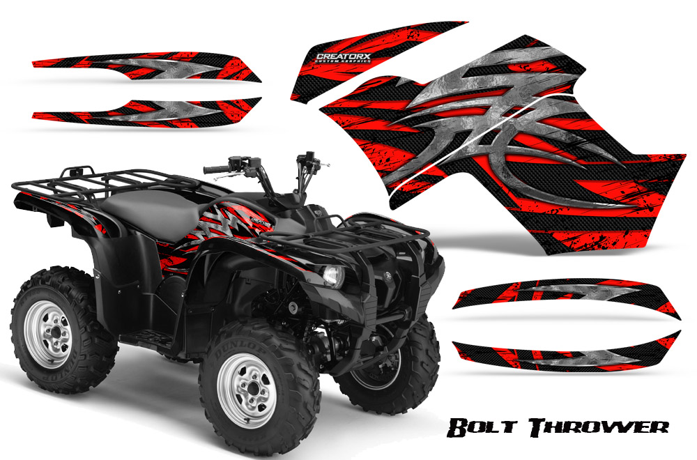 Yamaha Grizzly 700 Graphics Kit Bolt Thrower Red BB